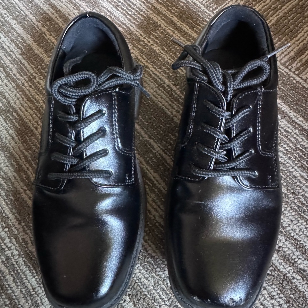Kids Boys Stacy Adams Black Oxford Shoes with Polished Finish Toddler sz 11
